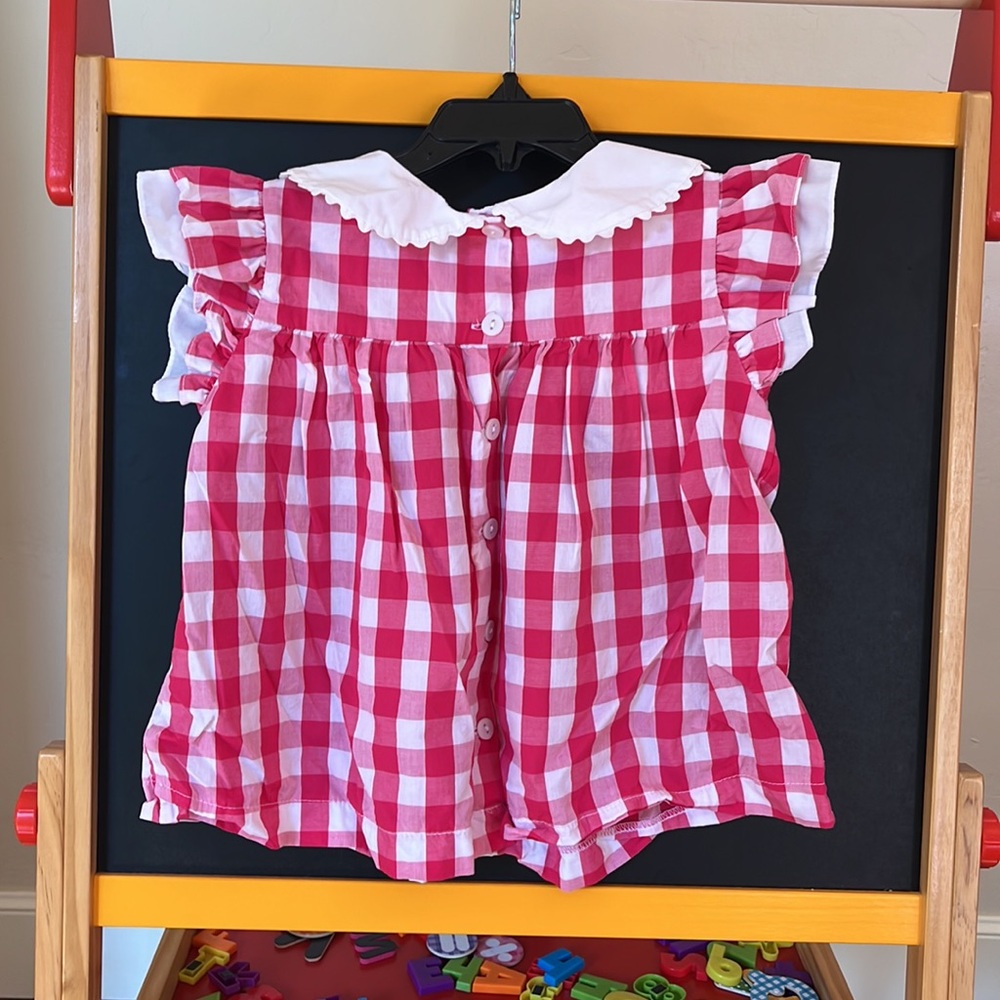 Pink gingham blouse - Picture 3 of 4